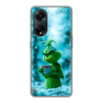 Силиконовый чехол на OPPO A98 с принтом Новый год гринч Силиконовый чехол на OPPO A98 с принтом Новый год гринч