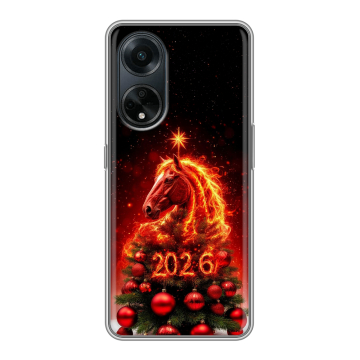 Силиконовый чехол на OPPO A98 с принтом Новый год Силиконовый чехол на OPPO A98 с принтом Новый год