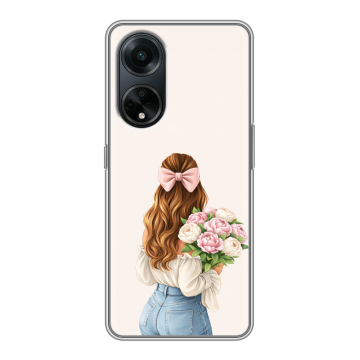 Силиконовый чехол на OPPO A98 с принтом женский Силиконовый чехол на OPPO A98 с принтом женский