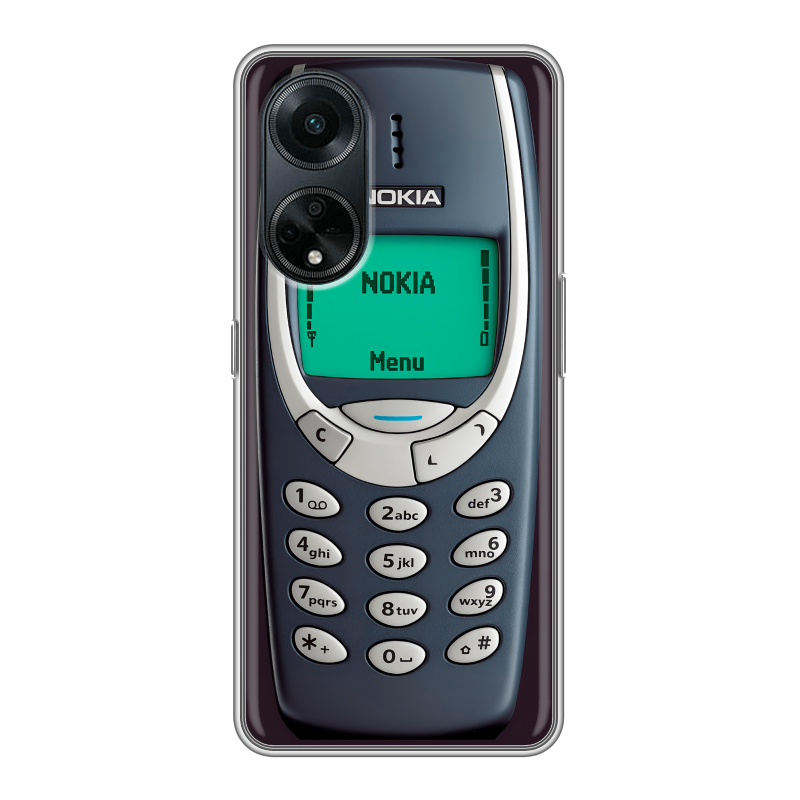Силиконовый чехол на OPPO A98 с принтом Старый телефон Силиконовый чехол на OPPO A98 с принтом Старый телефон