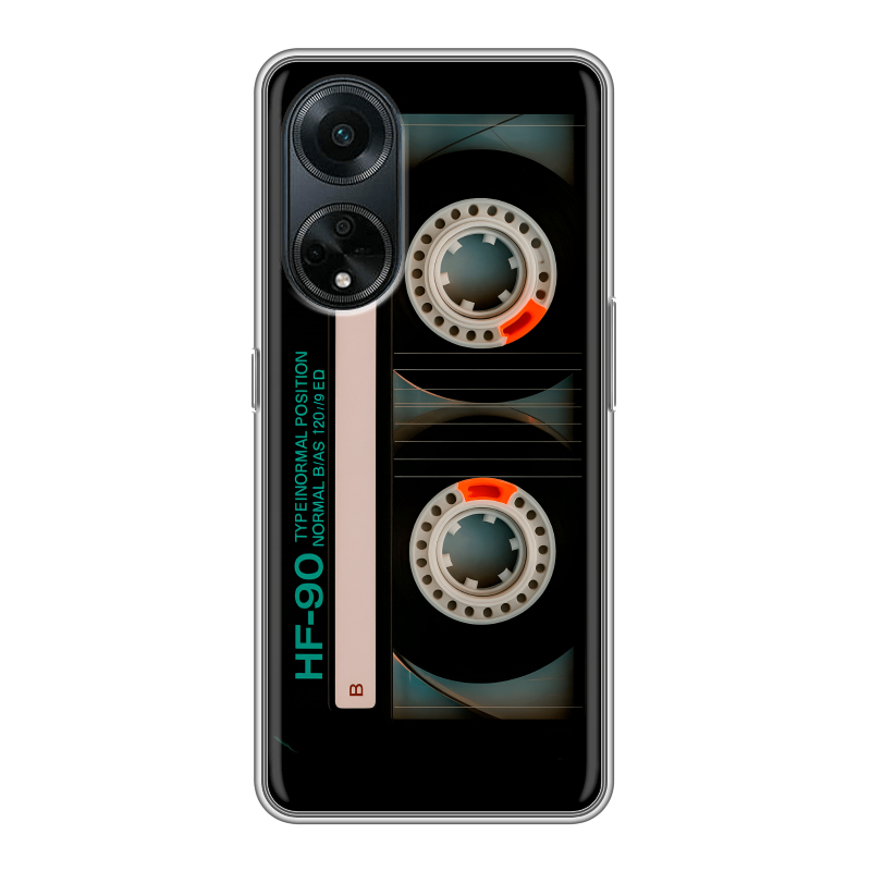 Силиконовый чехол на OPPO A98 с принтом Кассета Силиконовый чехол на OPPO A98 с принтом Кассета