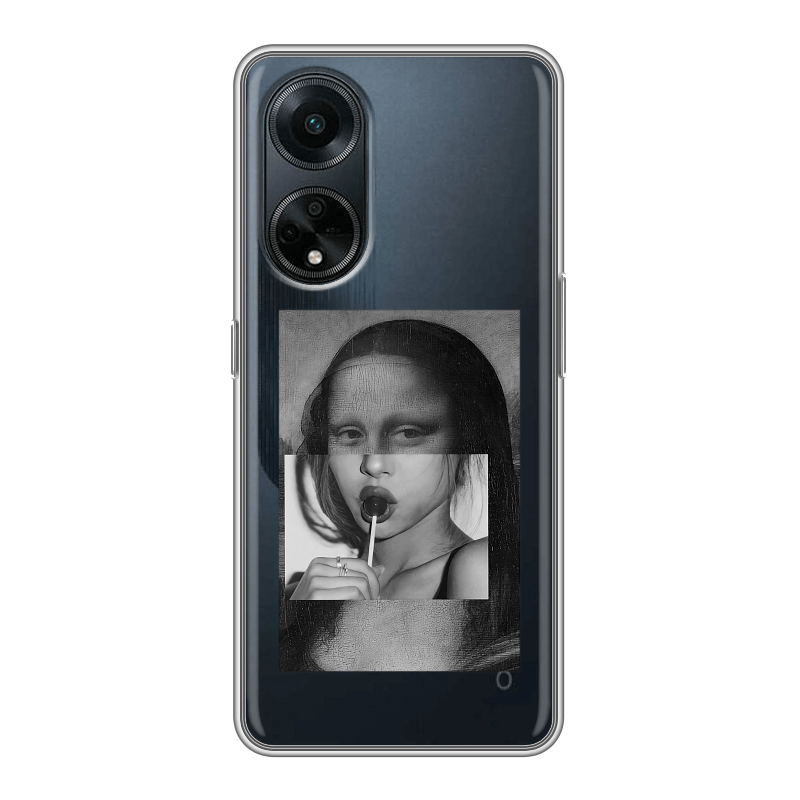 Силиконовый чехол на OPPO A98 с принтом Мона Лиза Силиконовый чехол на OPPO A98 с принтом Мона Лиза