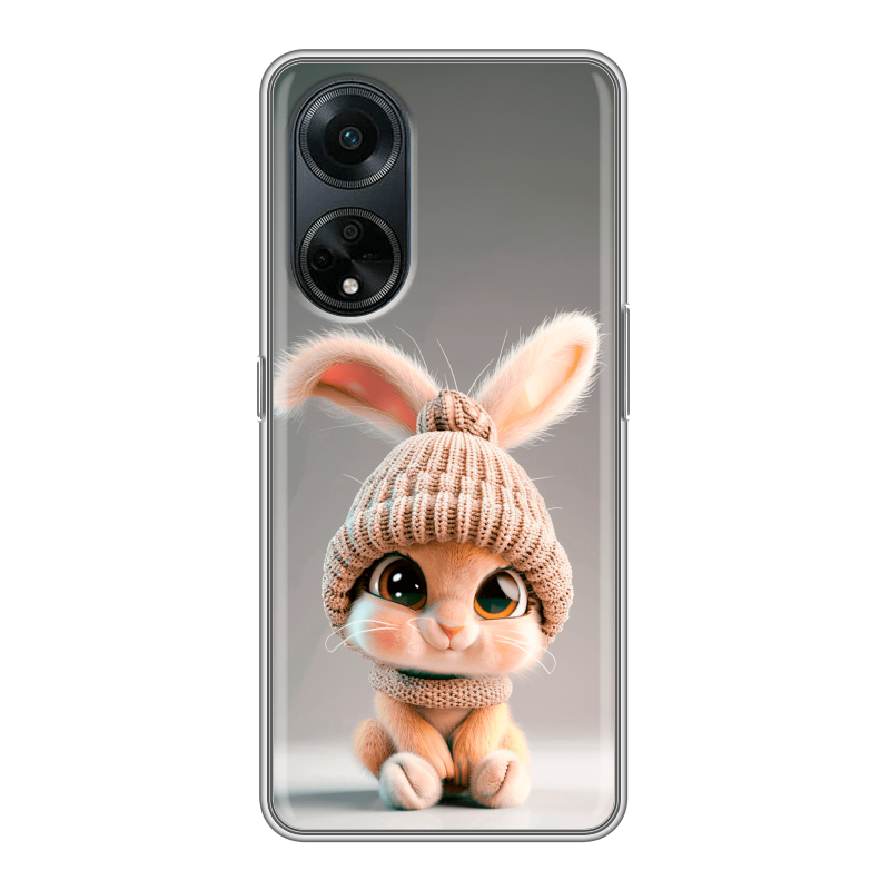Силиконовый чехол на OPPO A98 с принтом Кролик Силиконовый чехол на OPPO A98 с принтом Кролик