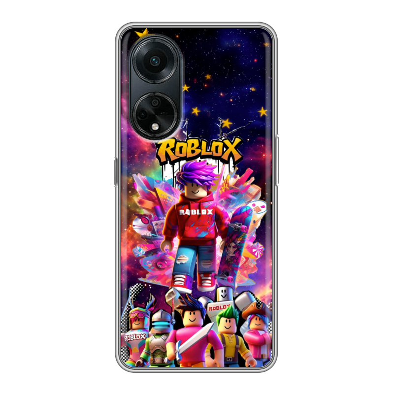 Силиконовый чехол на OPPO A98 с принтом Roblox Роблокс Силиконовый чехол на OPPO A98 с принтом Roblox Роблокс