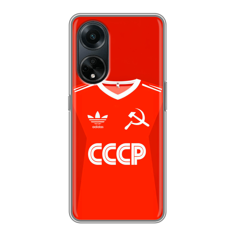 Силиконовый чехол на OPPO A98 с принтом Флаг Герб СССР Силиконовый чехол на OPPO A98 с принтом Флаг Герб СССР