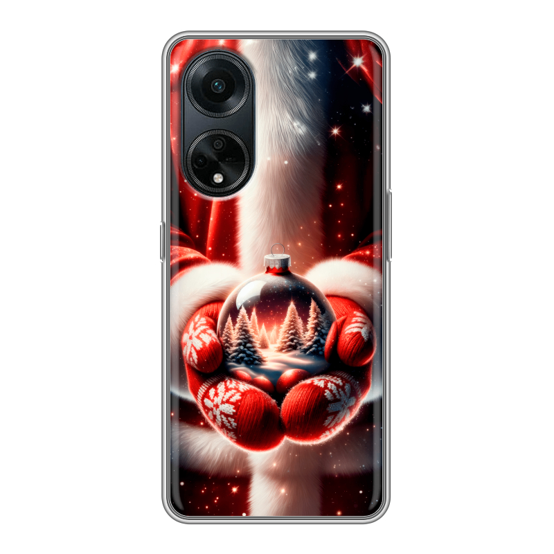 Силиконовый чехол на OPPO A98 с принтом Новый год Силиконовый чехол на OPPO A98 с принтом Новый год