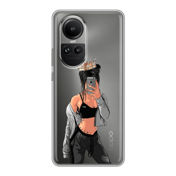 Силиконовый чехол на OPPO Reno10 с принтом Женские принты Силиконовый чехол на OPPO Reno10 с принтом Женские принты