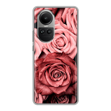 Силиконовый чехол на OPPO Reno10 с принтом Цветы розы Силиконовый чехол на OPPO Reno10 с принтом Цветы розы