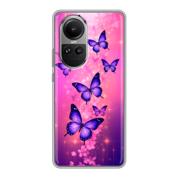 Силиконовый чехол на OPPO Reno10 с принтом Бабочки