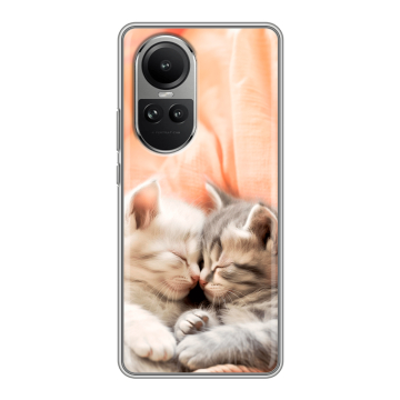 Силиконовый чехол на OPPO Reno10 с принтом Котята Силиконовый чехол на OPPO Reno10 с принтом Котята