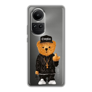 Силиконовый чехол на OPPO Reno10 с принтом Мишка Силиконовый чехол на OPPO Reno10 с принтом Мишка