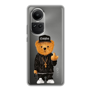 Силиконовый чехол на OPPO Reno10 с принтом Плюшевый медведь Силиконовый чехол на OPPO Reno10 с принтом Плюшевый медведь