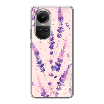 Силиконовый чехол на OPPO Reno10 с принтом цветы лаванда