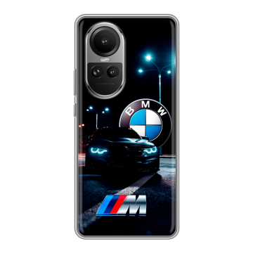 Силиконовый чехол на OPPO Reno10 с принтом БМВ BMW