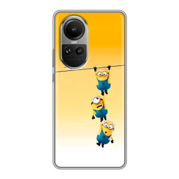 Силиконовый чехол на OPPO Reno10 с принтом Миньоны