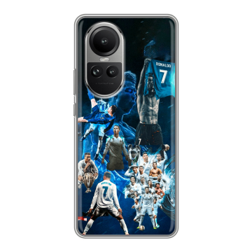 Силиконовый чехол на OPPO Reno10 с принтом Реал Роналдо
