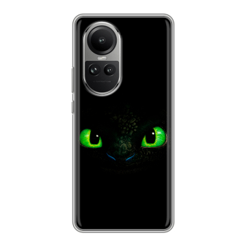 Силиконовый чехол на OPPO Reno10 с принтом Как приручить дракона