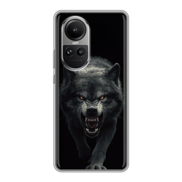 Силиконовый чехол на OPPO Reno10 с принтом Волк