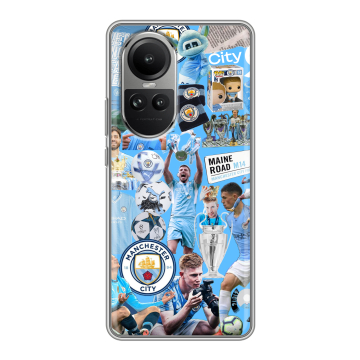 Силиконовый чехол на OPPO Reno10 с принтом Man City Манчестер Сити