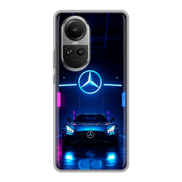 Силиконовый чехол на OPPO Reno10 с принтом Mercedes Мерседес