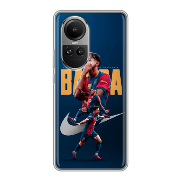 Силиконовый чехол на OPPO Reno10 с принтом Барселона Barca Yamal 