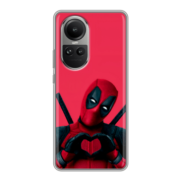 Силиконовый чехол на OPPO Reno10 с принтом Дедпул Deadpool Силиконовый чехол на OPPO Reno10 с принтом Дедпул Deadpool