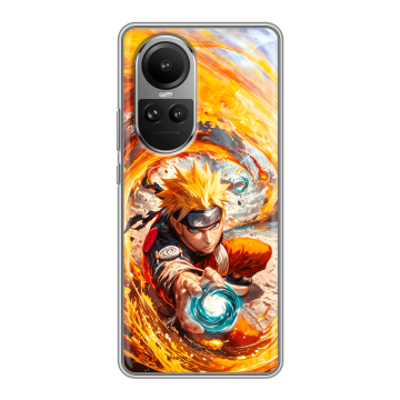 Силиконовый чехол на OPPO Reno10 с принтом Аниме Наруто Naruto