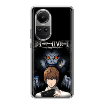 Силиконовый чехол на OPPO Reno10 с принтом Death note Тетрадь смерти