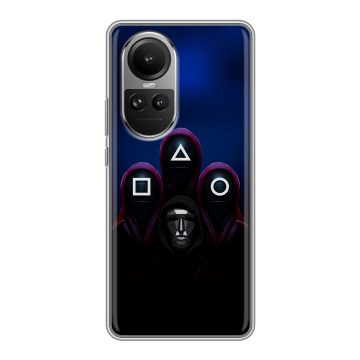 Силиконовый чехол на OPPO Reno10 с принтом Игра Кальмара
