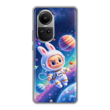 Силиконовый чехол на OPPO Reno10 с принтом Labubu Лабубу Силиконовый чехол на OPPO Reno10 с принтом Labubu Лабубу