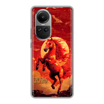 Силиконовый чехол на OPPO Reno10 с принтом Новый год