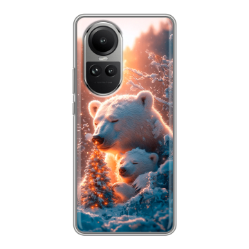 Силиконовый чехол на OPPO Reno10 с принтом Новый год