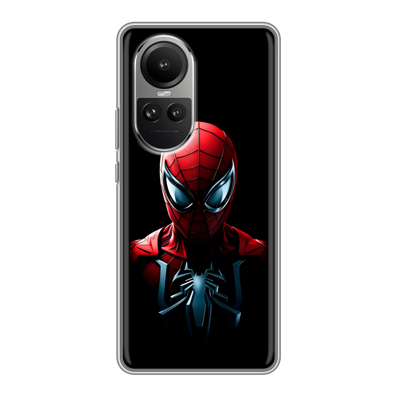Силиконовый чехол на OPPO Reno10 с принтом Spiderman Человек паук Силиконовый чехол на OPPO Reno10 с принтом Spiderman Человек паук