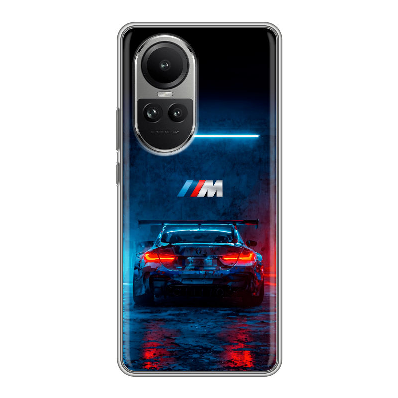 Силиконовый чехол на OPPO Reno10 с принтом BMW БМВ Силиконовый чехол на OPPO Reno10 с принтом BMW БМВ