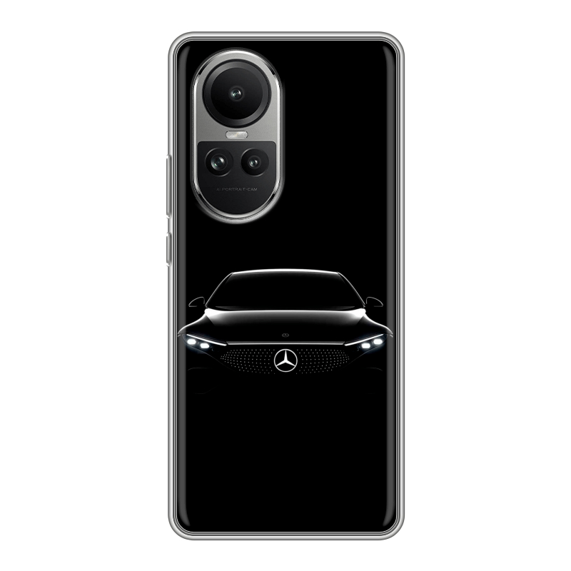 Силиконовый чехол на OPPO Reno10 с принтом Mercedes Мерседес Силиконовый чехол на OPPO Reno10 с принтом Mercedes Мерседес