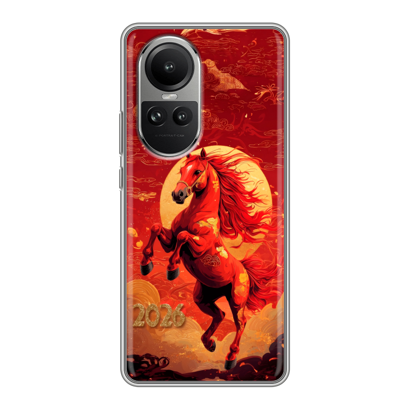 Силиконовый чехол на OPPO Reno10 с принтом Новый год Силиконовый чехол на OPPO Reno10 с принтом Новый год