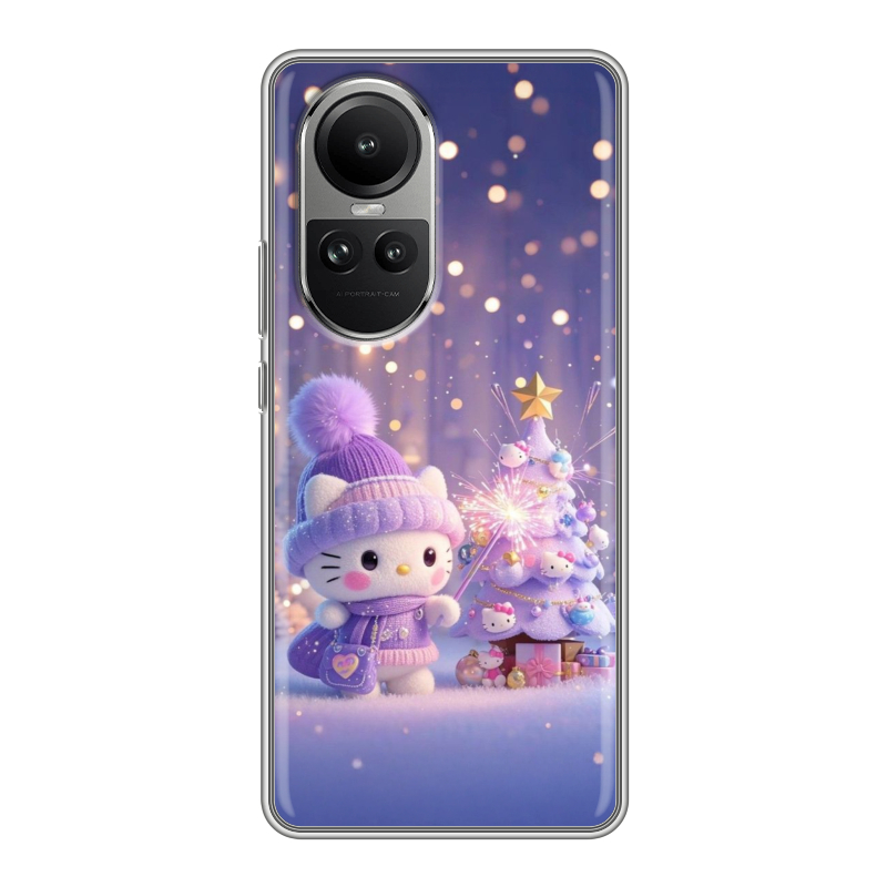 Силиконовый чехол на OPPO Reno10 с принтом Новый год Силиконовый чехол на OPPO Reno10 с принтом Новый год