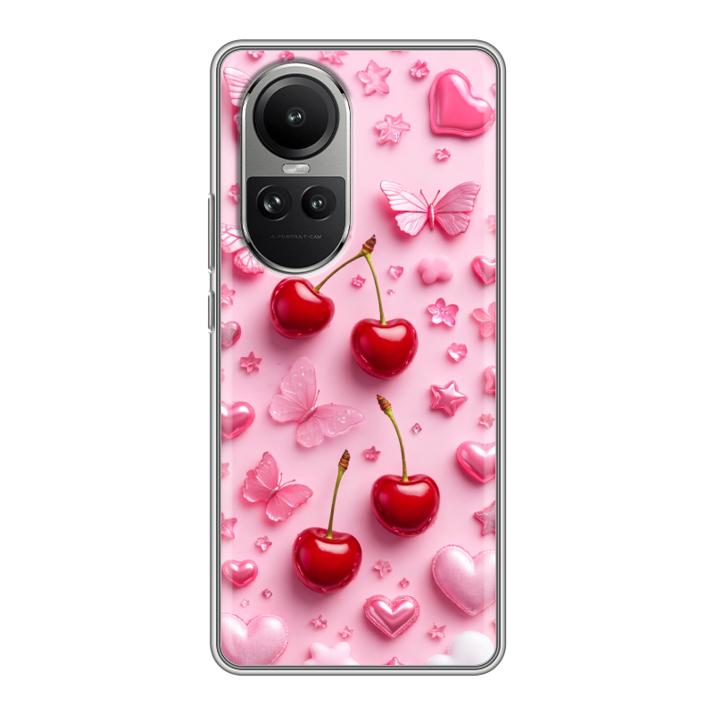 Силиконовый чехол на OPPO Reno10 с принтом для девочек Силиконовый чехол на OPPO Reno10 с принтом для девочек