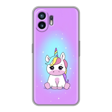 Силиконовый чехол на Nothing Phone (2) с принтом Единорог Силиконовый чехол на Nothing Phone (2) с принтом Единорог