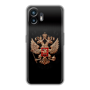 Силиконовый чехол на Nothing Phone (2) с принтом Герб России Силиконовый чехол на Nothing Phone (2) с принтом Герб России