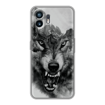 Силиконовый чехол на Nothing Phone (2) с принтом Волк Силиконовый чехол на Nothing Phone (2) с принтом Волк