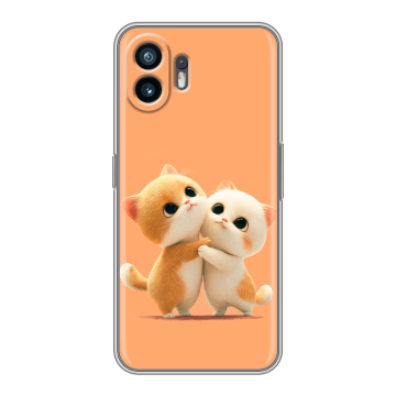 Силиконовый чехол на Nothing Phone (2) с принтом Милые котики Силиконовый чехол на Nothing Phone (2) с принтом Милые котики