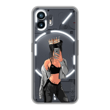 Силиконовый чехол на Nothing Phone (2) с принтом Женские принты Силиконовый чехол на Nothing Phone (2) с принтом Женские принты