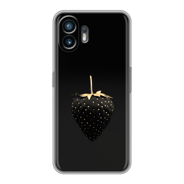 Силиконовый чехол на Nothing Phone (2) с принтом Черная клубника Силиконовый чехол на Nothing Phone (2) с принтом Черная клубника