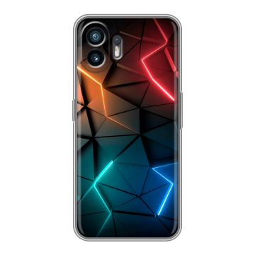 Силиконовый чехол на Nothing Phone (2) с принтом Абстракция неон Силиконовый чехол на Nothing Phone (2) с принтом Абстракция неон