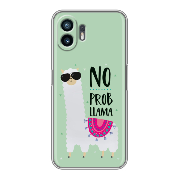 Силиконовый чехол на Nothing Phone (2) с принтом Лама Силиконовый чехол на Nothing Phone (2) с принтом Лама