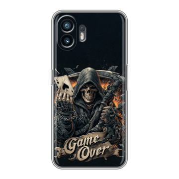 Силиконовый чехол на Nothing Phone (2) с принтом Скелет карты Силиконовый чехол на Nothing Phone (2) с принтом Скелет карты