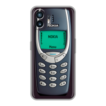 Силиконовый чехол на Nothing Phone (2) с принтом Старый телефон Силиконовый чехол на Nothing Phone (2) с принтом Старый телефон