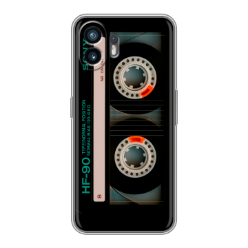 Силиконовый чехол на Nothing Phone (2) с принтом Кассета Силиконовый чехол на Nothing Phone (2) с принтом Кассета
