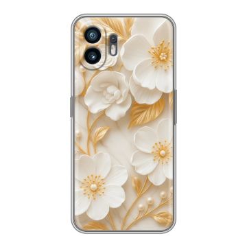Силиконовый чехол на Nothing Phone (2) с принтом Цветы Силиконовый чехол на Nothing Phone (2) с принтом Цветы